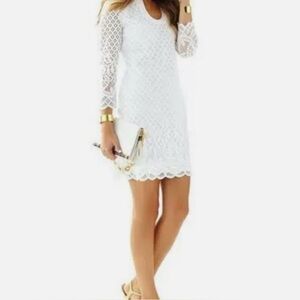 Lilly Pulitzer Mara Dress XS white lace